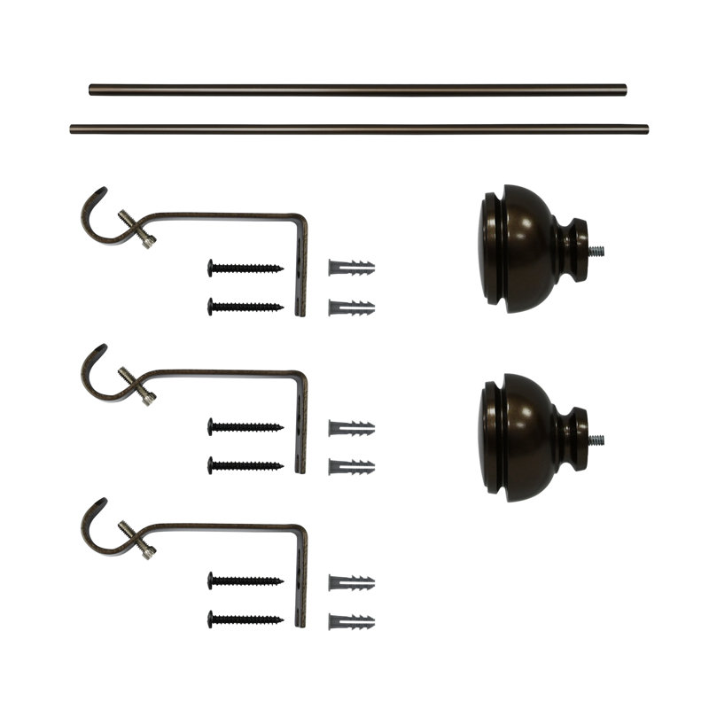 Armbruster réglable en fer 0,625 po, H 2,3 po x l 87,94 po x P 2,3 po, Bronze