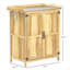 Remise à outils de jardin, banc de rempotage en bois avec 2 portes, armoire de rangement extérieure, plateau de table et tablette en métal