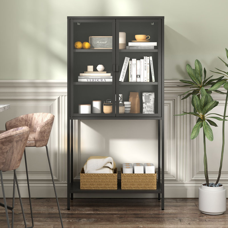 Armoire de rangement en métal, Noir