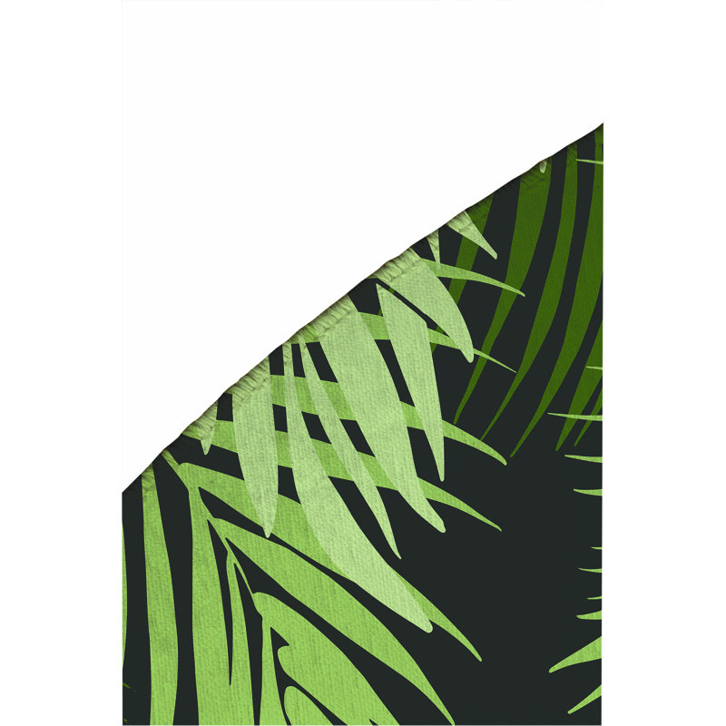 Tapis extérieur Waving Palm, Rond 5 pi