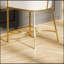 Tabouret de comptoir 26 po Hampton - Similicuir et structure en acier doré-557418999-557419002