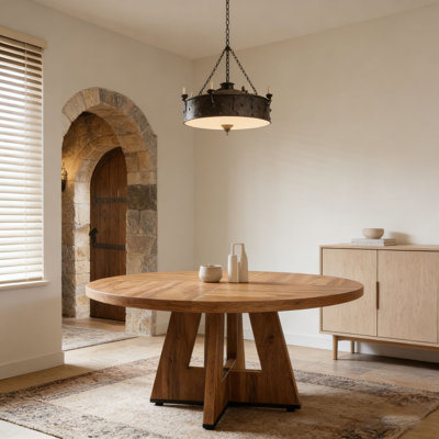 47 Inch Wood Dining Table Round Dining Table