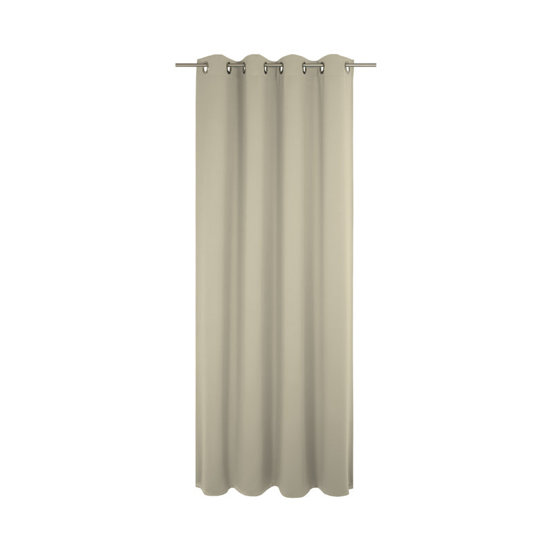 Newbury Room Darkening Eyelet Curtain Panel Panel, Taupe, 145cm H x 132cm W
