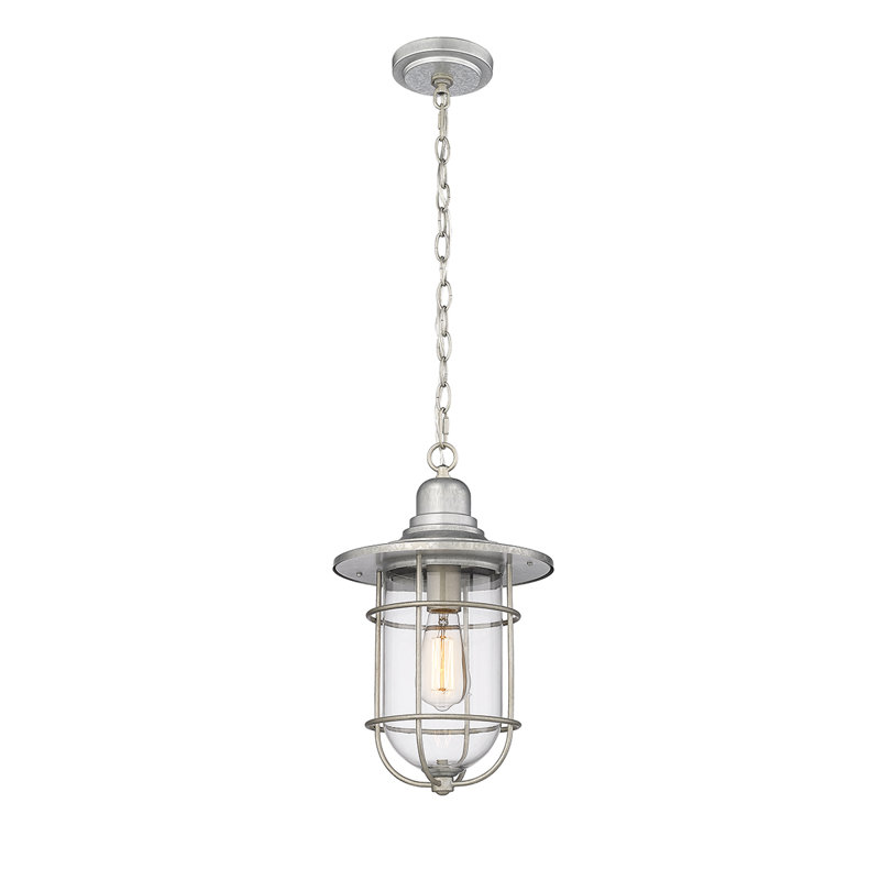 Filsaime Outdoor Hanging Lantern, Galvanized