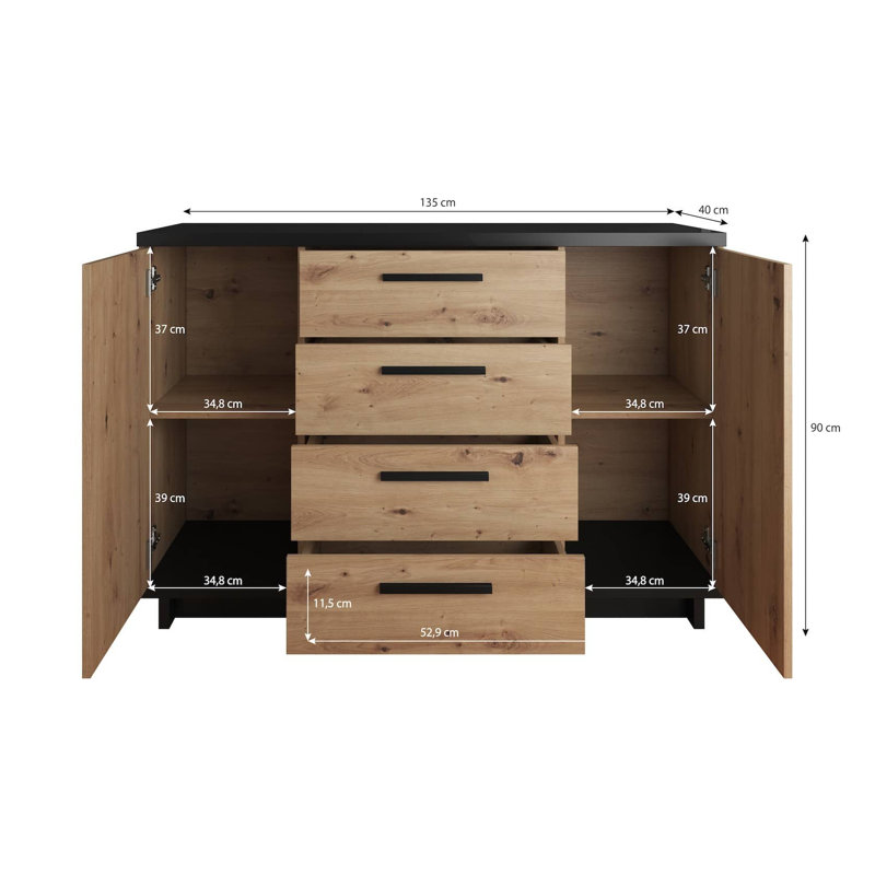 Trisler 135cm Sideboard