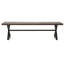 Banc moderne en aluminium industriel pour l'extérieur, option de couleur brune et banc de salle à manger en acier brun, 63,08 po x 15,02 po 17,48 po-58633479