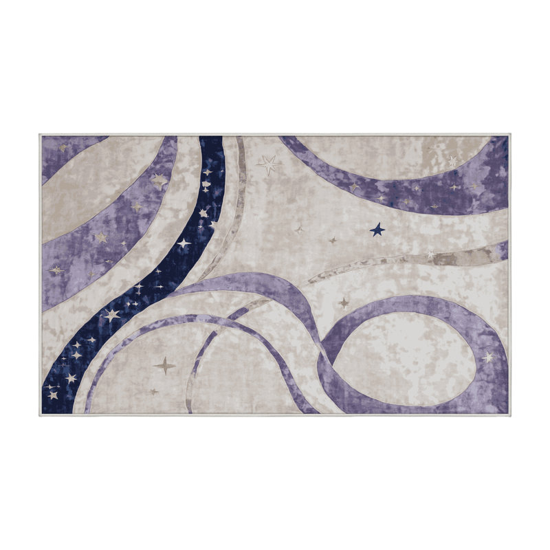 Tapis beige soyeux et moelleux, Rectangle 8 pi x 10 pi
