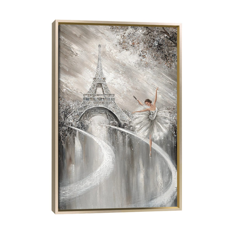 Tutu Twirl, Paris Flair, Champagne flottant encadré, H 60 po x l 40 po