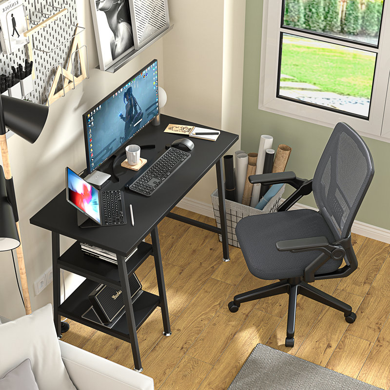 Ensemble de bureau et chaise pour bureau à domicile Shallcross, Brun clair