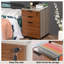 Gosser Home File Cabinet with Wheels - 3-Drawer Mobile Vertical Storage-559960645
