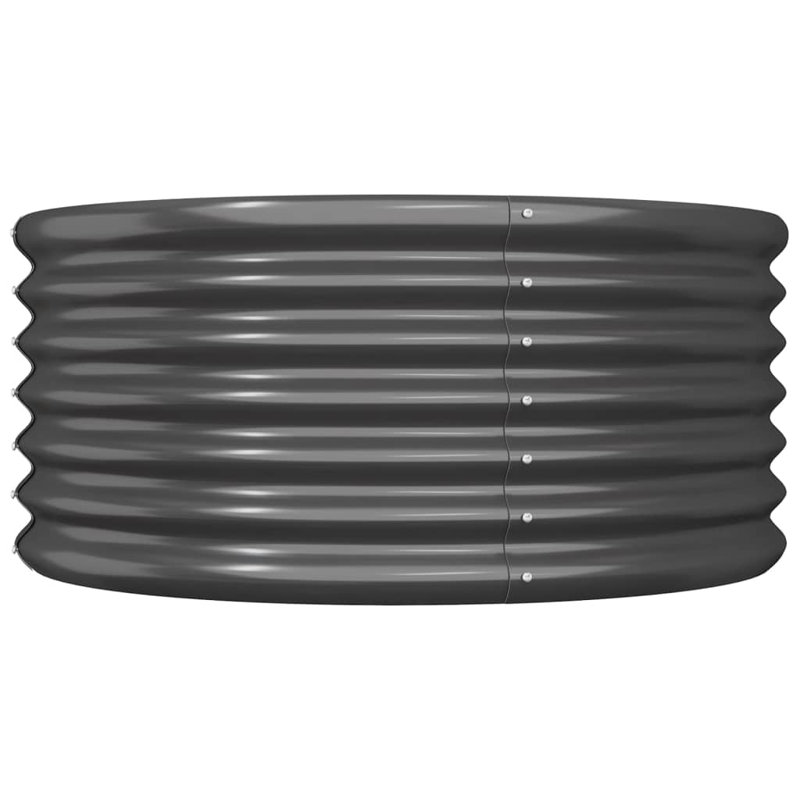 Garden Raised Bed Powder-coated Steel, Anthracite, 14.17" H x 31.50" W x 31.50" D