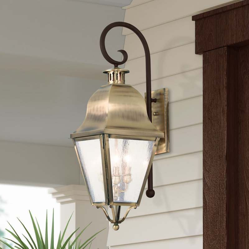 Arnfred Solid Brass Wall Light, 30.5" H x 10.5" W x 13" D, Antique Brass