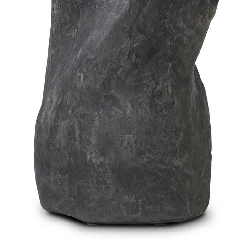 Abraham Small End Table-Textured Black Concrete