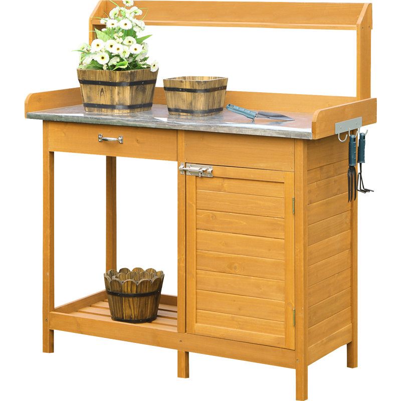 Jackson Chinese Fir Potting Bench, Light Oak