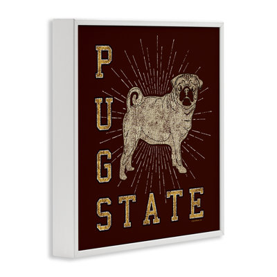 Varsity Pug State Giclee Art by Spirit Animals/Life Is High