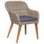Ensemble de salle à manger de jardin avec chaises noires et brun