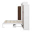 Grand lit escamotable avec lumière DEL, lit escamotable avec tiroirs de rangement pour garde-robe de bureau, lit escamotable pour chambre à coucher