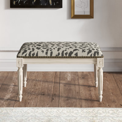 Auriyana Linen Blend Upholstered Bench