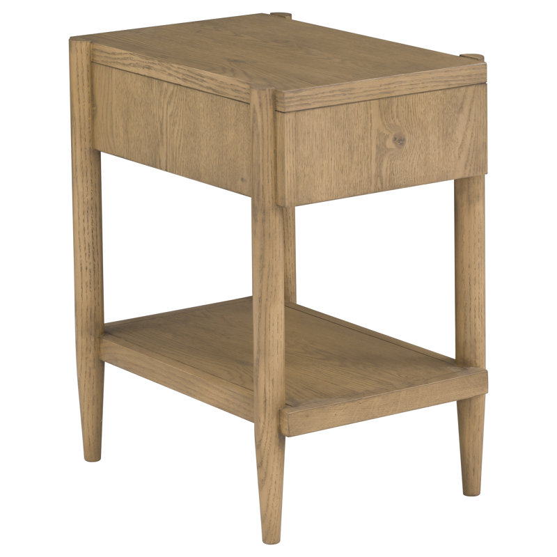 One Drawer Rectangle Drink Table, Sunlit Oak