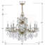 Lustre 9 lumières façon bougie avec détails en cristal Weekes-20319578-121874897