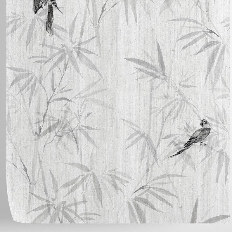 Aadham Japandi Aesthetic Bamboo Forest Chinoiserie Wallpaper