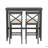 Rectangular Wood Bar Height Dining Set Kitchen Breakfast Nook With 2 Chairs
