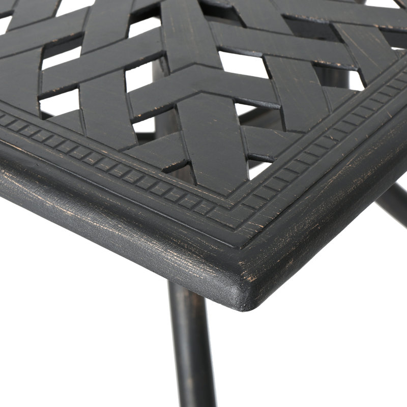 68" Rectangle Patio Table In Copper, Made From Solid Aluminium