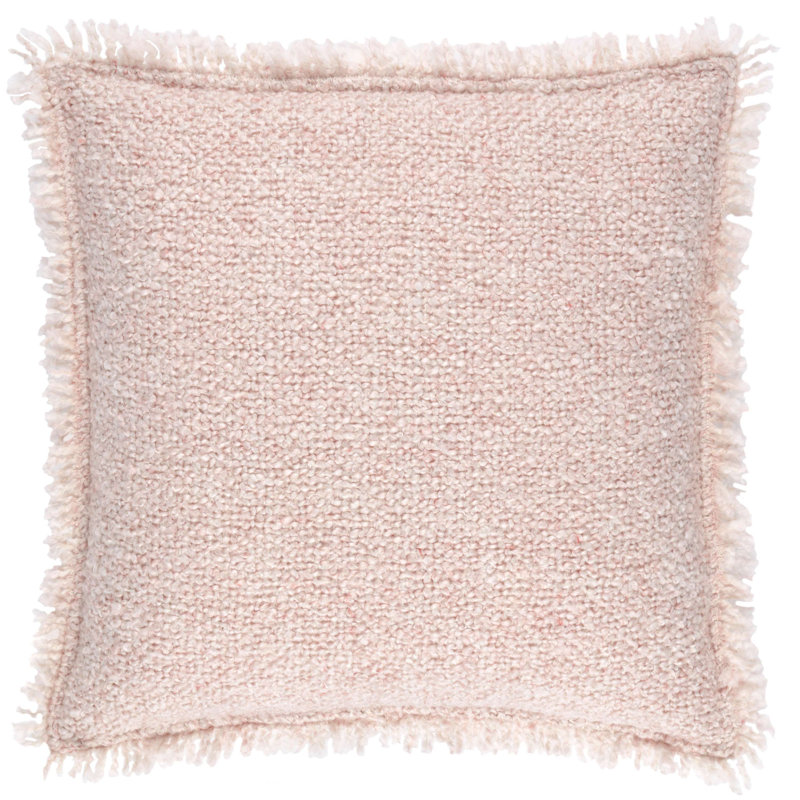 Boucle Indoor/Outdoor Decorative Pillow, Pillow Cover Only - No Insert, Pink