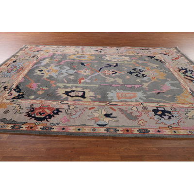 Handmade Gray Oushak Oriental Area Rug 9x12