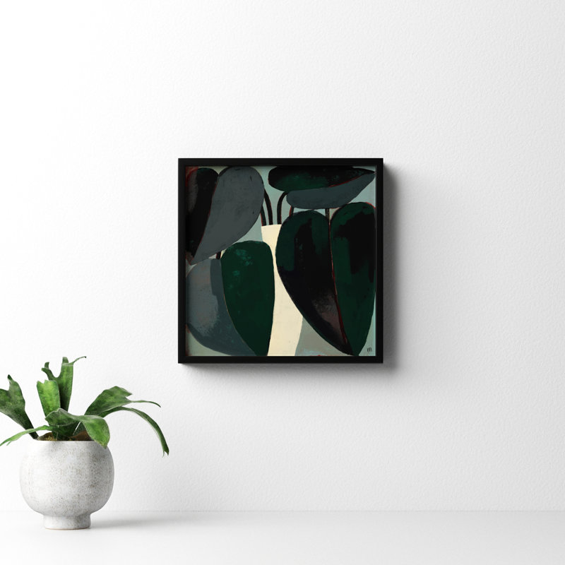 Fall Plant by StudioM, Black, 16" H x 16" W x 1.25" D
