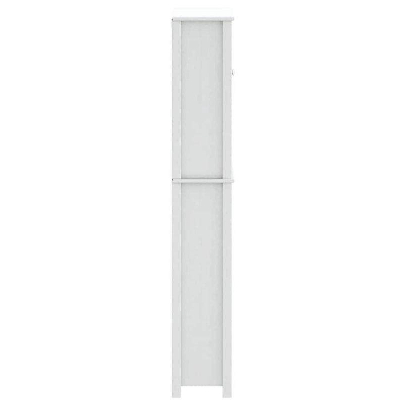 Washing Machine Cabinet White Solid Pine Wood Standard Laundry Storage Unit