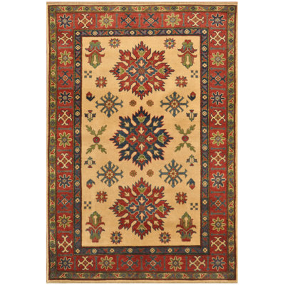 Tapis en laine Kazak fabriqué à la main Tribal