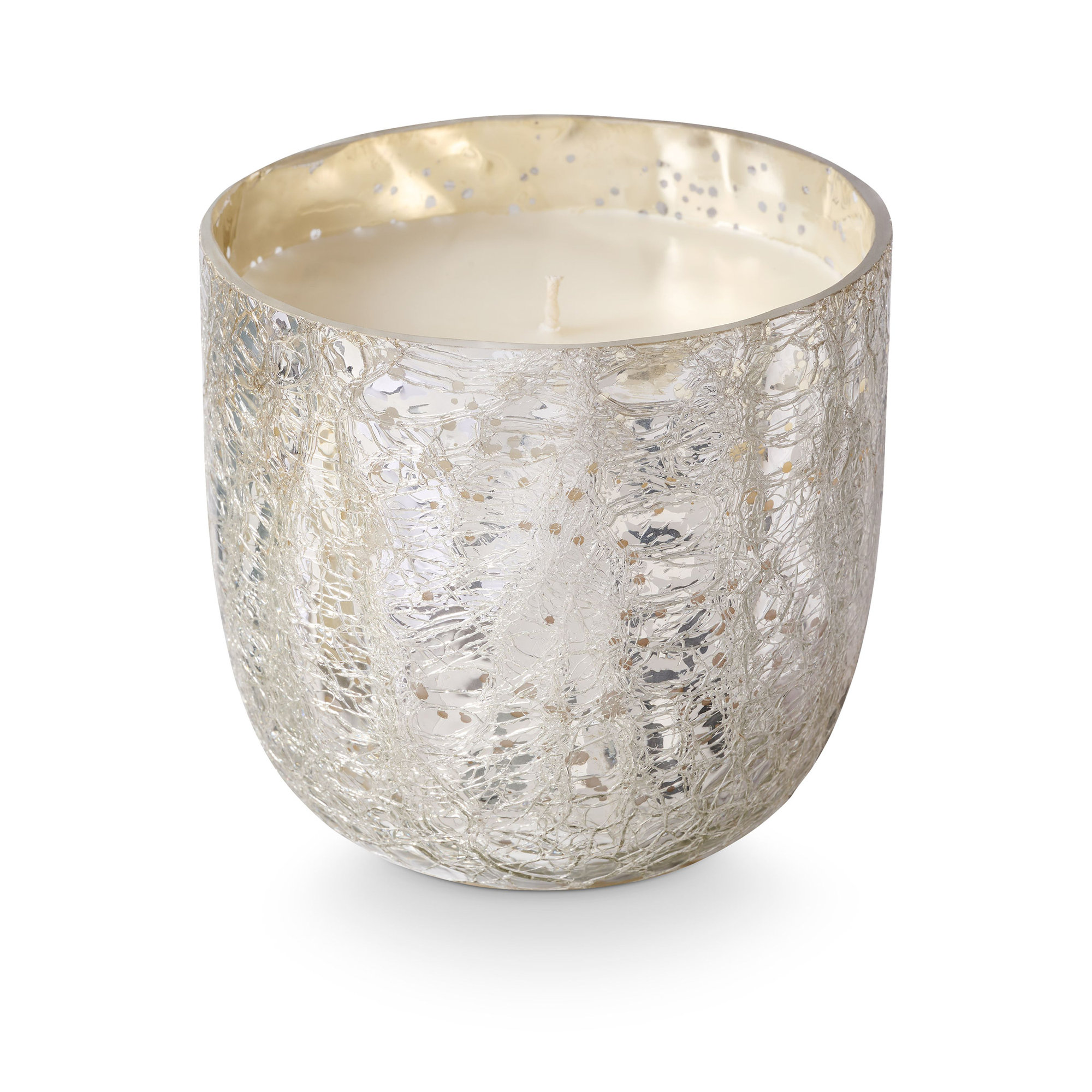 Noble Holiday Balsam & Cedar Candle, Large Boxed Crackle Glass