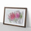 Pair of Pink Tulip Flowers in Abstract - Picture Frame Drawing Print-55735236-55735231