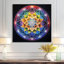 Sacré étoile bleu vert - impression d'art mural Mandala Boho