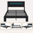 Farmhouse Platform Bed Frame with Storage Headboard, Wooden Bed Frame with Charging Station & Led Lights-754512497