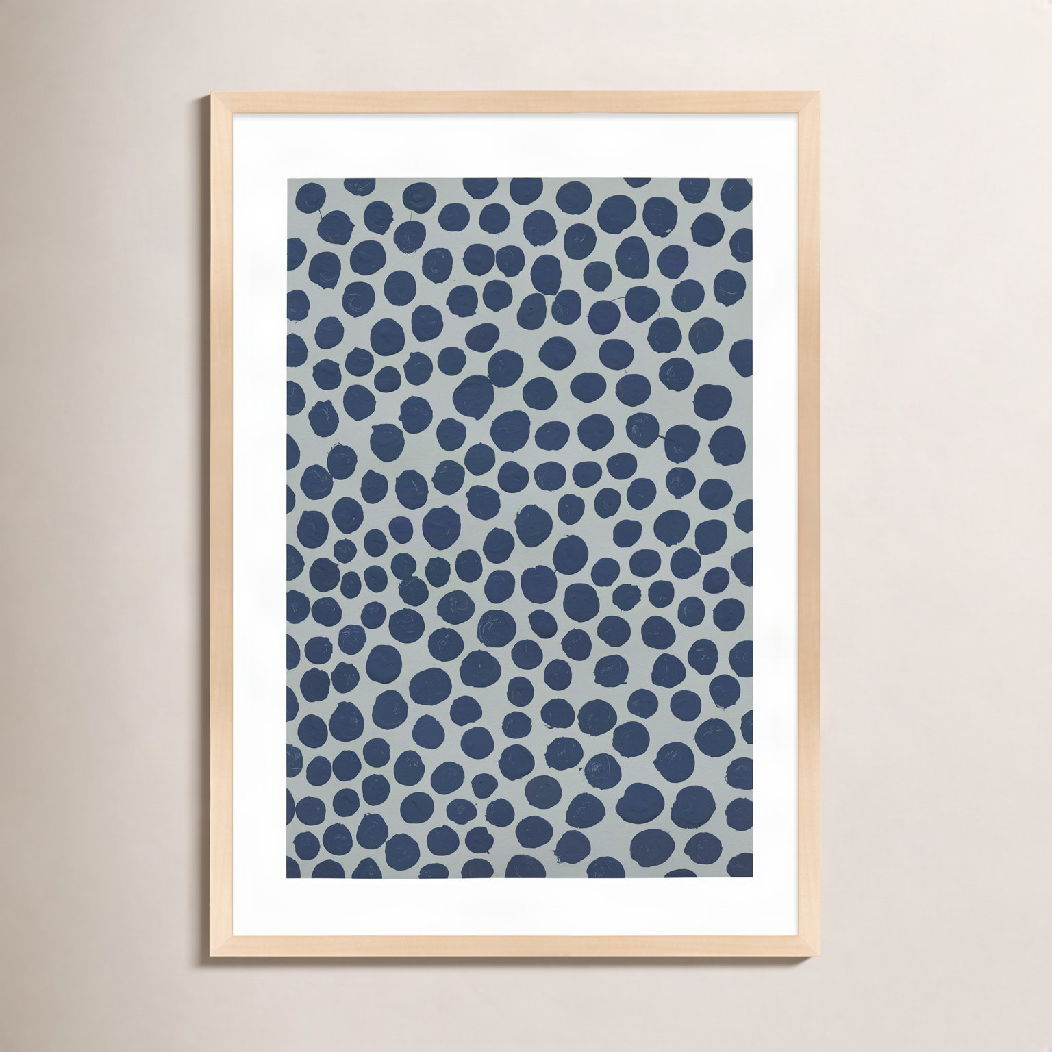 Blackberry On Gray by Michela Sorrentino, 50" H x 35" W x 1.25" D, Brown