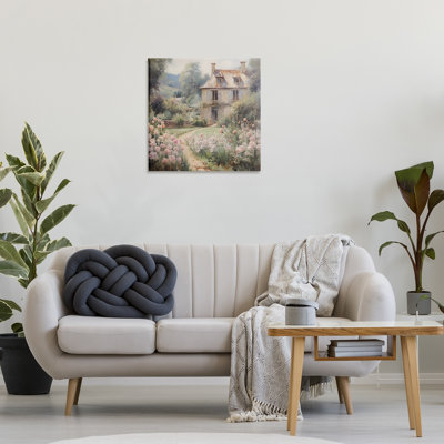 French Garden Cottage Canvas Wall Art by RileyB