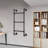 Three-Step Wall-Mounted Straight Ladder Black Loads 440.92Lbs (Size: 39.37In/100Cm)