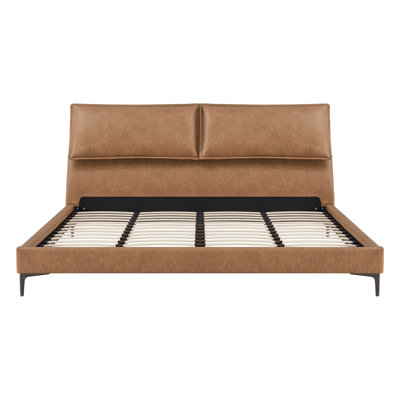 Amaar Upholstered Platform Bed with Adjustable Headboard