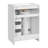 24" Modern White Bathroom Vanity with Integrated Sink, Geometric Textured Door, Soft-Close Hardware & Gold Handles-2074778823-2071647959
