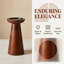 Porte-bougie de 8 pouces, chandelier en bois massif, base conique à tige conique, table décorative, style minimaliste rustique, finition brune-130631160