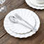 Assiettes en céramique 10,5 pouces, allant au micro-ondes et au lave-vaisselle, ensemble de 6, (blanc)