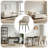 Modern Chenille Upholstered Dining Chairs, Accent Arm Chairs with Metal Legs, Ergonomic Back-577543303