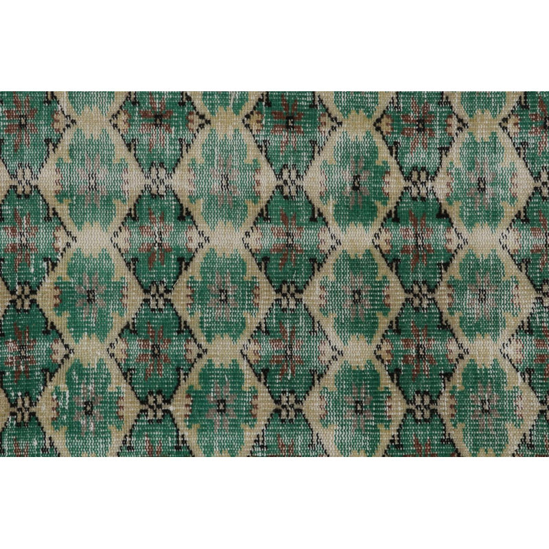 Hand Knotted Wool Area Rug, Rectangle 3'8" x 6'4"