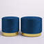 Tia Velvet Ottoman