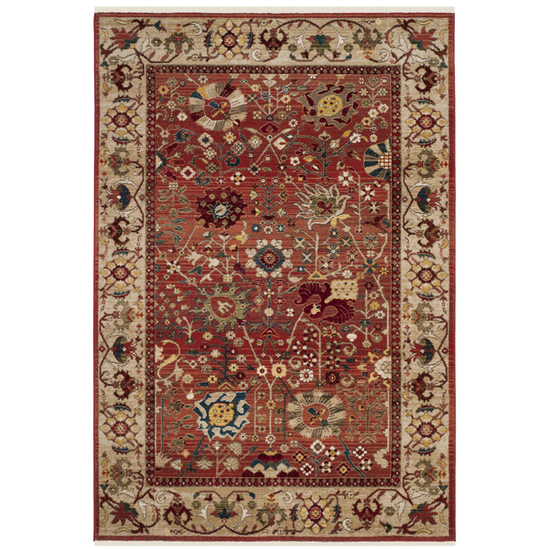 Tapis performance oriental Kurtz, Rectangle 5 pi 1 po x 7 pi 5 po, Red/Beige