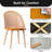 Chandi Dining Chair with PE Rattan Back & PU Leather Upholstered (Set Of 2)-597111150
