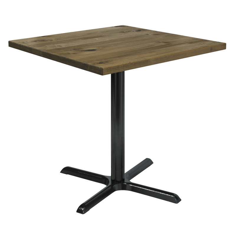 Square Wood Breakroom Table, Natural Vintage, 36" H x 30" L x 30" W