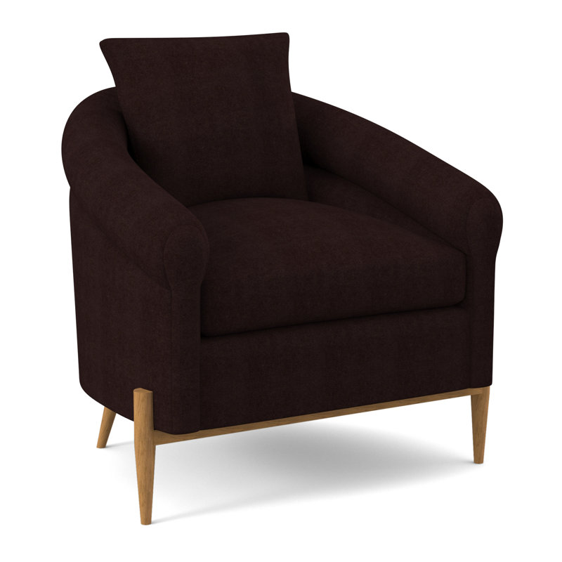 Chaise Jaxson, Mélange de polyester acajou Margaret, Ambre